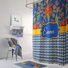 Personalized Batik Boho Shower Curtain and/or Bathroom Set Eclectic Tie Dye Design with Luxury Shower Curtains Print