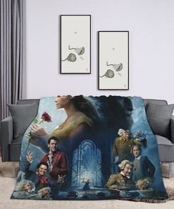 Personalized Beauty and the Beast Baby Blanket: Perfect Gift for Boys and Girls