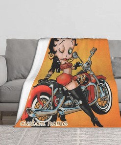 Personalized Betty Boop Double-Layer Disney Blanket - Perfect Gift for Kids and Adults
