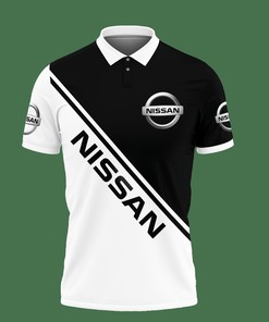 Personalized Black All Over Print Polo Shirt with 3D Printed Nissan Ttt-Lt Ver 1: Athletic and Trendy
