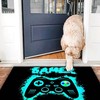 Personalized Black Gamer Area Rug for Bedroom Boys