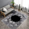 Personalized Black Hole Rug Featuring Optical Illusion, Perfect for Housewarming or Modern Bedroom Decor