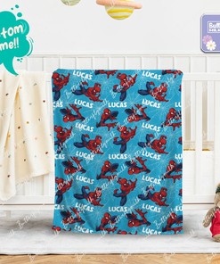 Personalized Cartoon Characters Baby Name Blanket