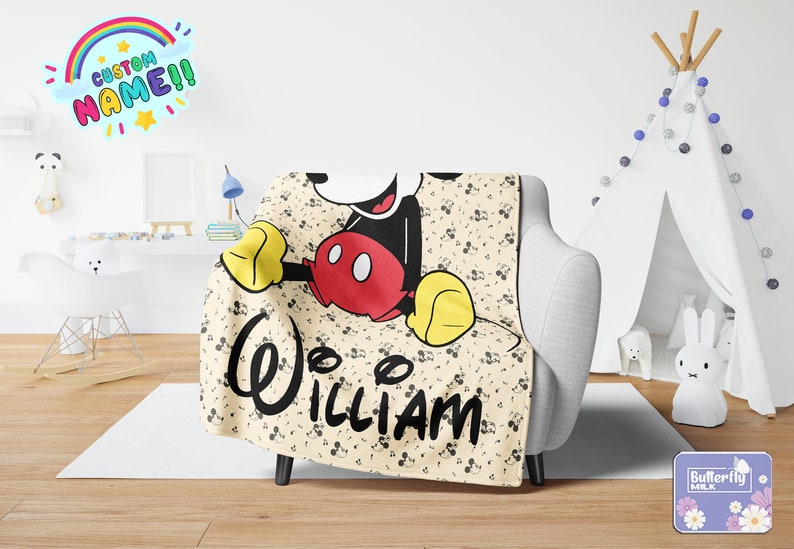 Personalized Cartoon Characters TV Show Character Blanket with Custom Name disney blanket baby girl - Image 3