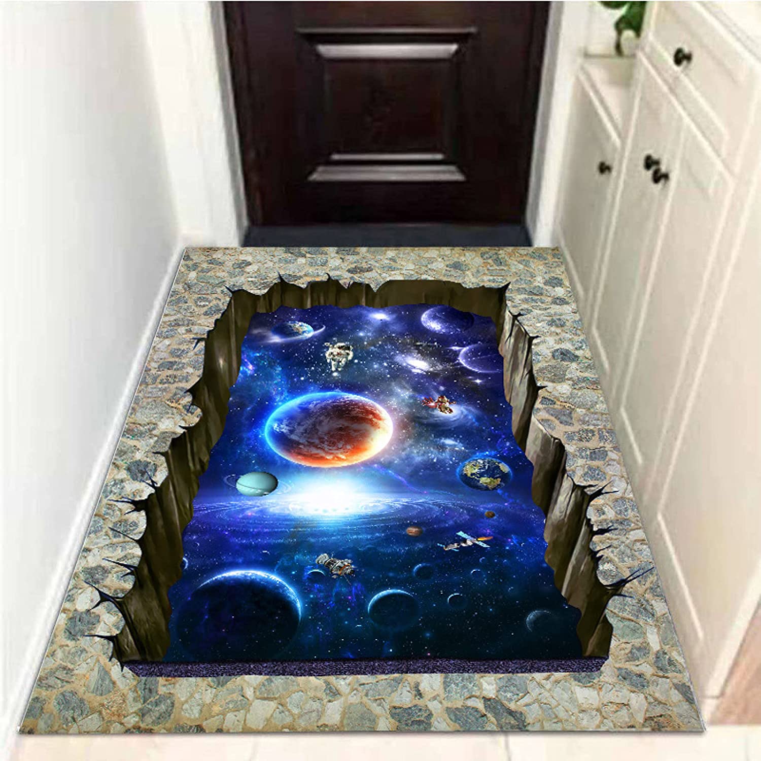 Personalized Checkered 3D Vortex Illusions Floor Mat - Adding a Dash of Personality to Your Home Decoration