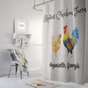 Personalized Chicken Farm Shower Curtain, Farmhouse Chic Design with Faux Burlap, Ideal Set for Rustic Bathrooms