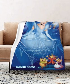 Personalized Cinderella III A Twist in Time Blanket - Soft Gift for Bed or Sofa