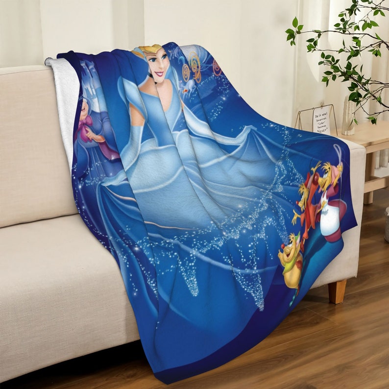 Personalized Cinderella III A Twist in Time Blanket - Soft Gift for Bed or Sofa - Image 3