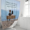 Personalized Couple Shower Curtain with Romantic Quote and Custom Bathroom Decor