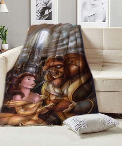 Personalized Creative Disney Beauty and the Beast Blanket - Custom Name Baby Gift Home Decor