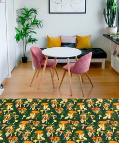 Personalized Cute Mushroom Retro Rug for Soft Living Room or Kids Room Decor