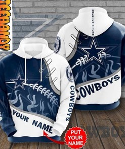 Personalized Dallas Cowboys All Over Print 3D Hoodie with Custom Design