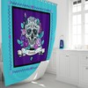 Personalized Day of the Dead Sugar Skulls Shower Curtain for Your Unique Bathroom Decor