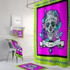 Personalized Diamond Roses Sugar Skull Shower Curtain Set with Optional Bathroom Accessories
