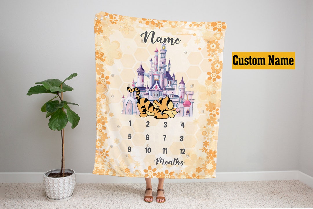 Personalized Disney Baby Animal Tiger Blanket for Full Month Baby with Name