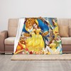 Personalized Disney Baby Girl Blanket Featuring Beauty and the Beast Characters