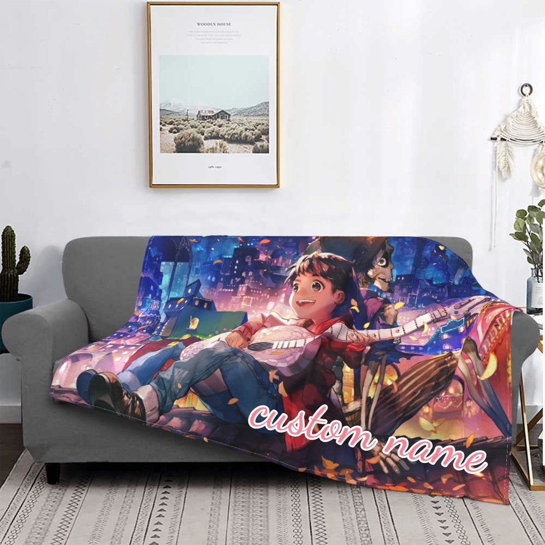 Personalized Disney COCO Tapestry Blanket - Custom Name Birthday Gift for Kids and Adults