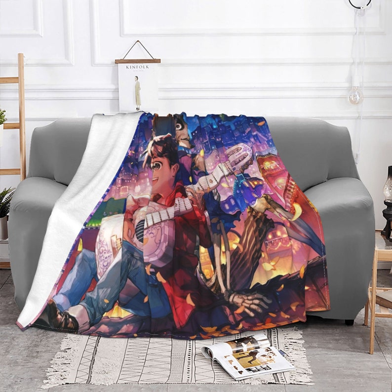 Personalized Disney COCO Tapestry Blanket - Custom Name Birthday Gift for Kids and Adults - Image 3