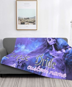 Personalized Disney Corpse Bride Tapestry Blanket with Custom Name - Perfect Birthday Gift Idea