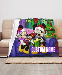 Personalized Disney Custom Name Anime Flannel Blanket - A Unique and Special Birthday or Christmas Gift