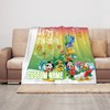 Personalized Disney Custom Name Anime Flannel Mickey and Minnie Throw Blanket - Add Some Disney Magic to Your Home