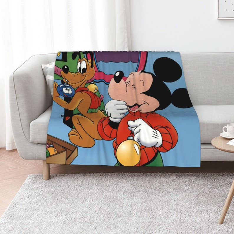 Personalized Disney Custom Name Flannel Mickey Throw Blanket - A Decorative and Cozy Gift - Image 3
