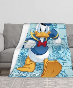 Personalized Disney Donald Duck Double Layer Blanket for Kids and Adults - A Fun and Personal Gift