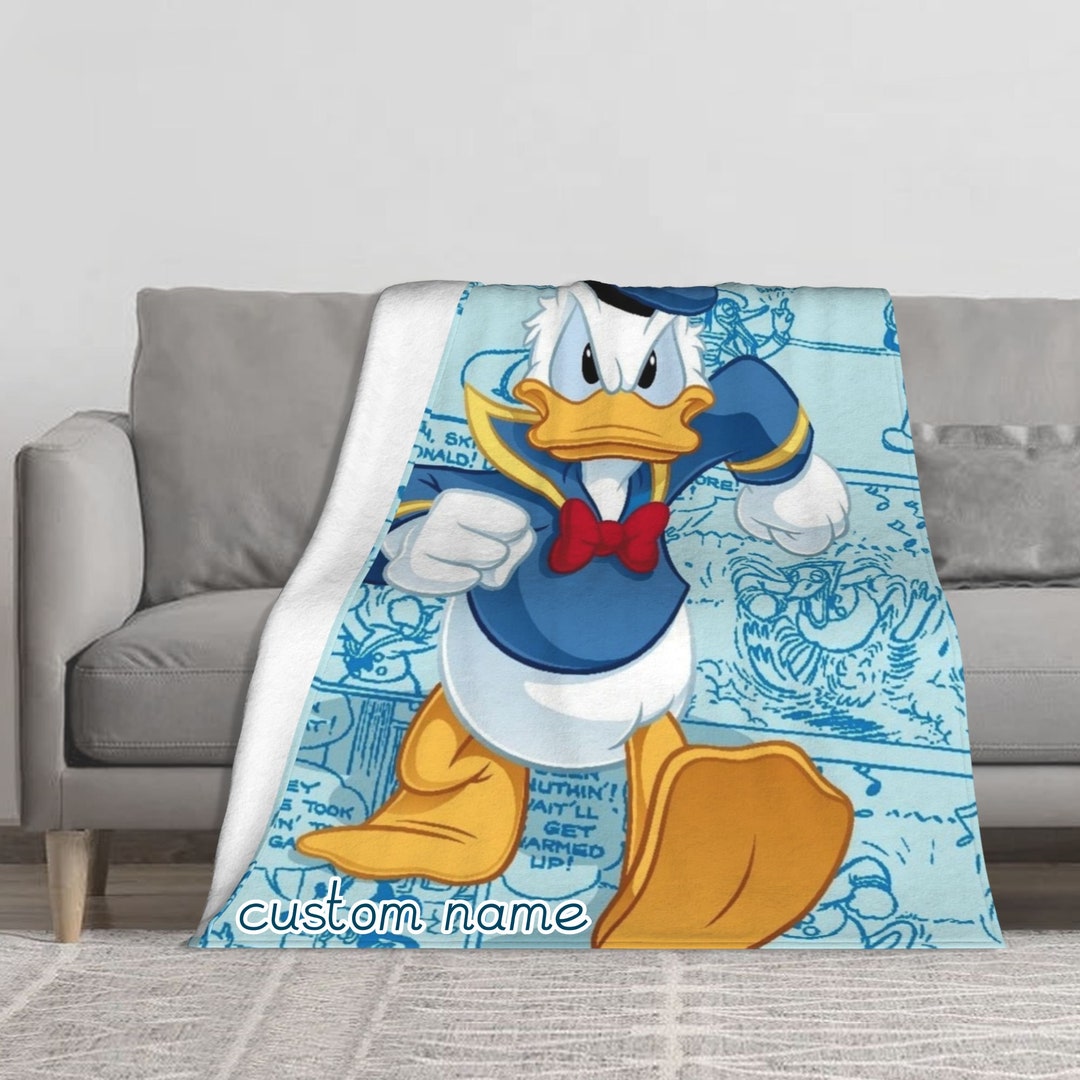 Personalized Disney Donald Duck Double Layer Blanket for Kids and Adults - A Fun and Personal Gift