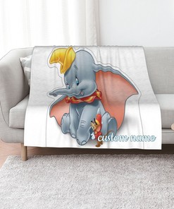 Personalized Disney Dumbo Blanket - Soft Gift Blanket for Home Decoration, Sofa, Bedding and Living Room