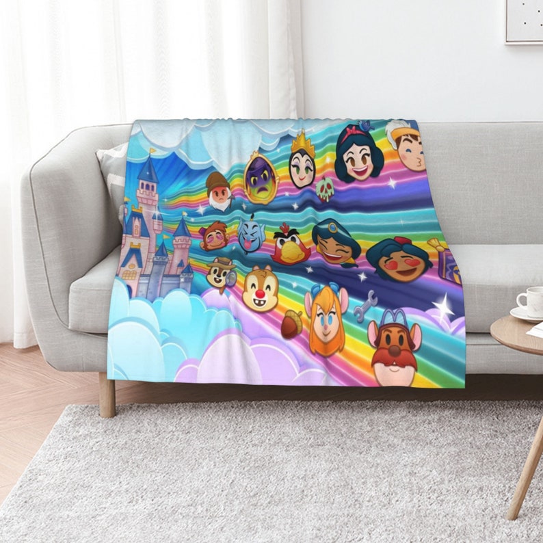 Personalized Disney Emoji Blitz Throw Blanket - Custom Gift for Kids and Adults - Image 3
