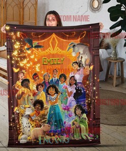 Personalized Disney Encanto Kids Fleece Blanket, Blanket Gift Ideas for Halloween and Christmas