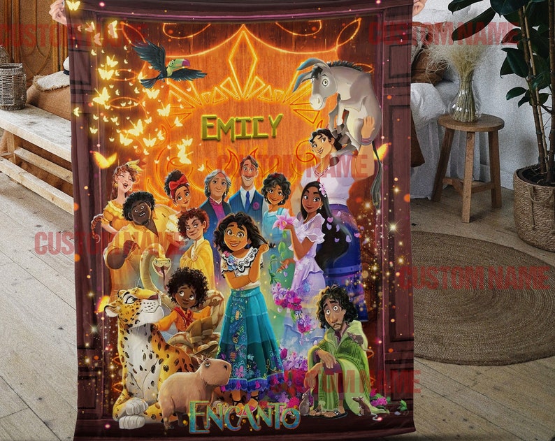 Personalized Disney Encanto Kids Fleece Blanket, Blanket Gift Ideas for Halloween and Christmas - Image 2