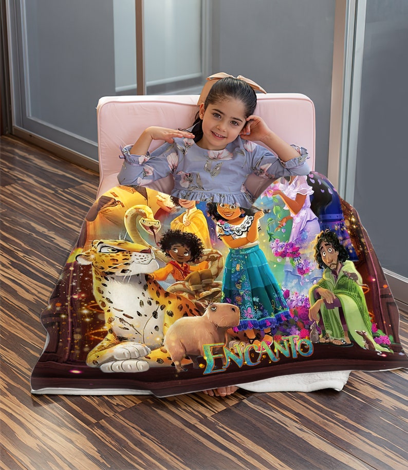 Personalized Disney Encanto Kids Fleece Blanket, Blanket Gift Ideas for Halloween and Christmas - Image 3