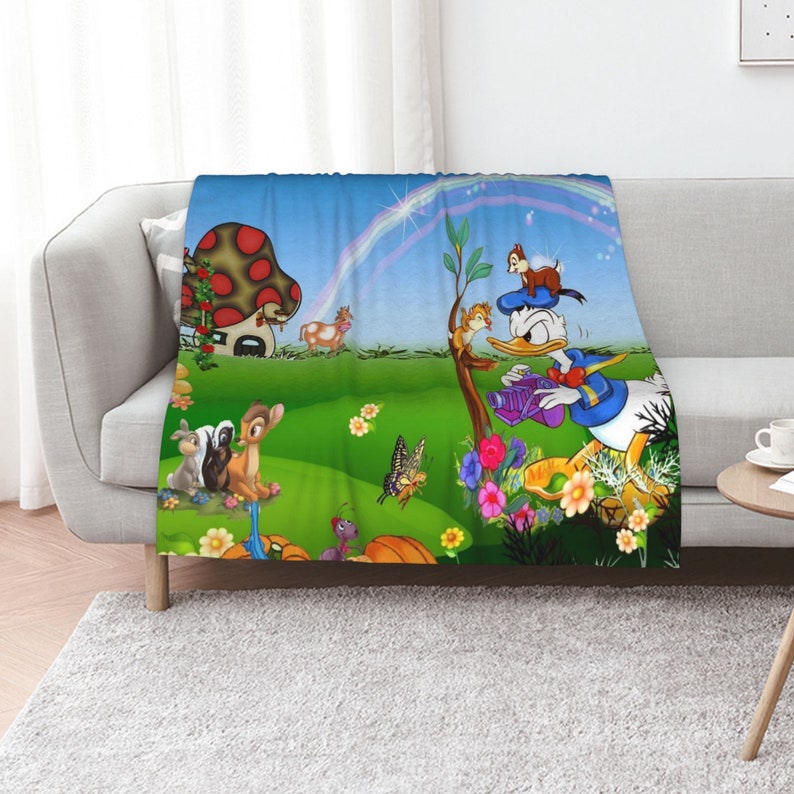 Personalized Disney Flannel Throw Blanket Featuring Donald Duck, Birthday/Christmas Gift - Image 3