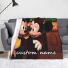 Personalized Disney Mickey Minnie Blanket Baby Birthday Gift Home Decor