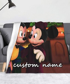 Personalized Disney Mickey Minnie Blanket Baby Birthday Gift Home Decor
