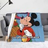 Personalized Disney Mickey and Minnie Theme Tapestry Blanket - Custom Name Baby Gift