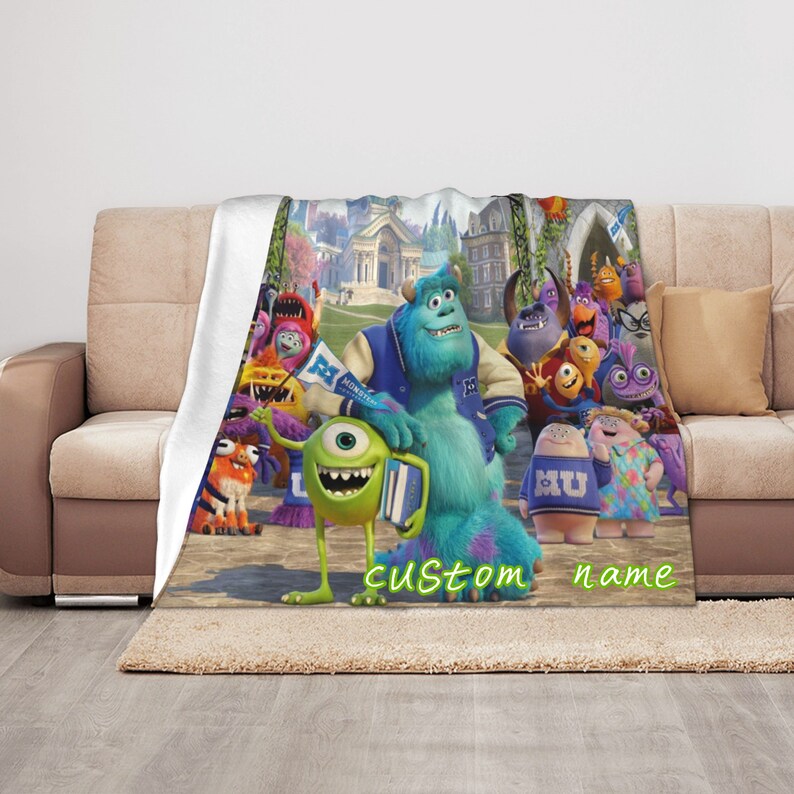 Personalized Disney Monster University Baby Blanket for Girls and Boys - Image 2