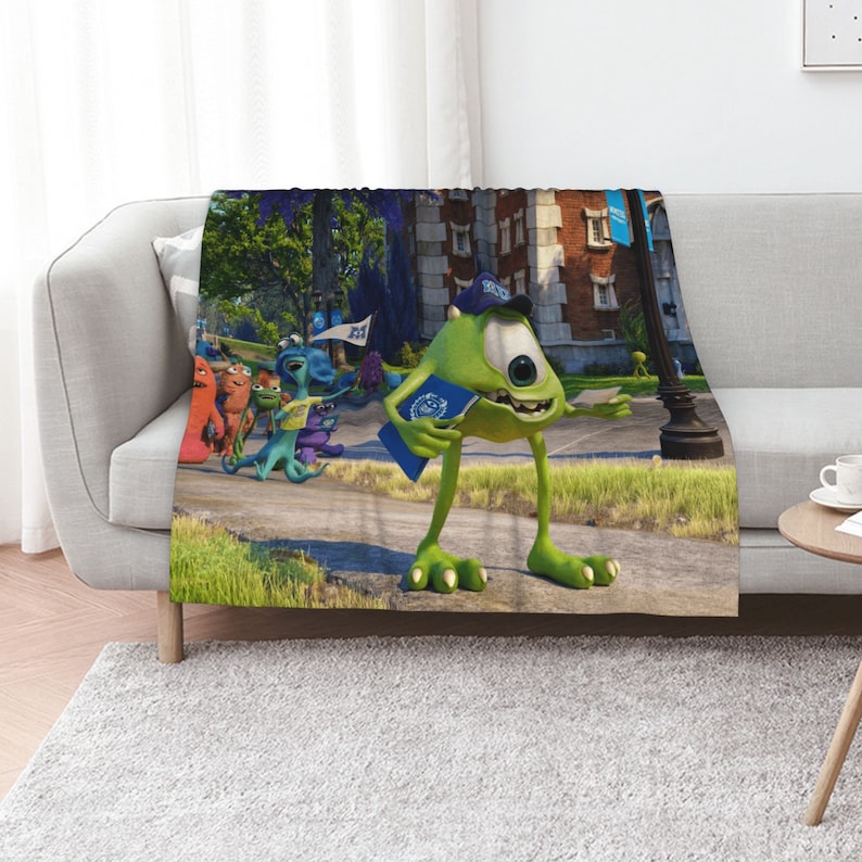 Personalized Disney Monster University Name Blanket - Perfect for Baby Girls and Boys - Image 3