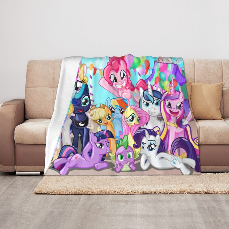 Personalized Disney My Little Pony Blanket – Soft Gift for Home Decor, Sofa, Bedding, Living Room - Image 3