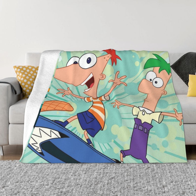 Personalized Disney Phineas and Ferb Double Layer Blanket: Fun and Cozy Gift - Image 3