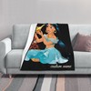 Personalized Disney Princess Jasmine Blanket - Custom Name Printed Two Layers Bedspread for Sofa or Camping