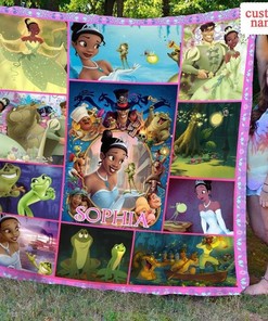 Personalized Disney Princess Tiana Blanket for The Princess and The Frog Birthday Party