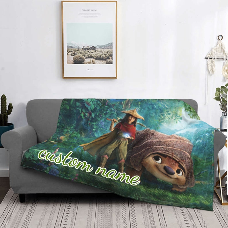 Personalized Disney Raya and The Last Dragon Tapestry Blanket Gift for Kids and Teens - Image 2