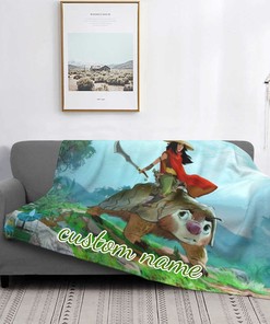 Personalized Disney Raya and the Last Dragon Baby Boy Blanket - Custom Name Gift