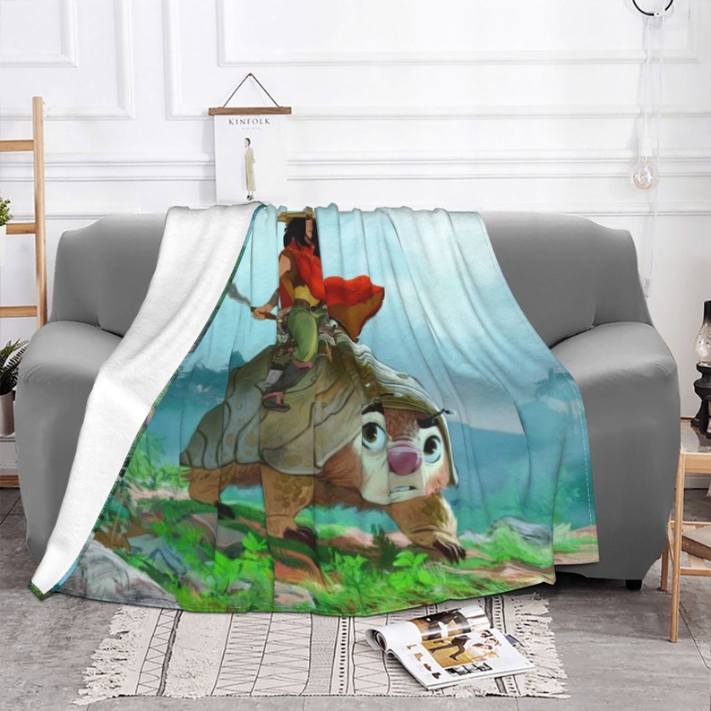 Personalized Disney Raya and the Last Dragon Baby Boy Blanket - Custom Name Gift - Image 3