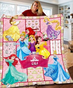 Personalized Disney Sleeping Beauty Fleece Blanket, Aurora Blanket, Disney Movies Birthday Gift, Custom Name Blanket
