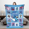 Personalized Disney Stitch Blanket, Disney Stitch Birthday Gifts For Kids, Custom Name Blanket