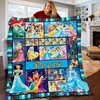 Personalized Disney Tangled Fleece Blanket, Rapunzel Blanket, Disney Movies Merch, Christmas Gift, Custom Name Blanket