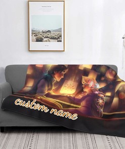 "Personalized Disney Tangled Tapestry Blanket - Custom Name Birthday Gift Idea"